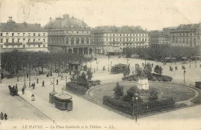 Le Havre — A Praça Gambetta e o Teatro — LL.