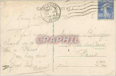Rouen - Place de la Pucelle — pomnik Jeanne d'Arc — wydawca Cartes 'La Cigogne', nr 342 — Rewers