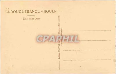 Kościół Świętego Ouena — Rouen — Wydawnictwo Art YVON — Rewers