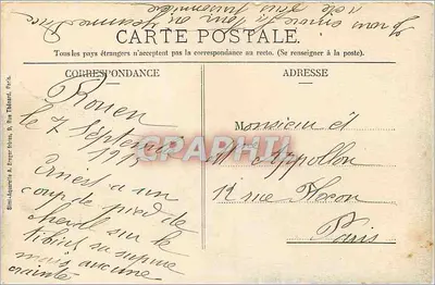 Rouen - La Torre di Giovanna d'Arco — P. Le Testu, n°15 — Verso