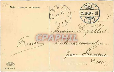 Metz - Katedra — wydawca 'Photographie L. Hugues' — seria 629, I — Rewers