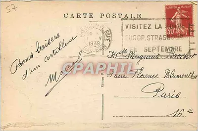 METZ — Les Promenades — Uitgave P. B. n°62 — Achterkant