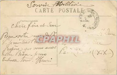 Bilhete postal antigo Harfleur Sena Inf Visão geral dos Estabelecimentos Schneider — Verso