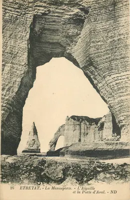 Étretat - A Manneporte e a Aiguille d'Aval - ND