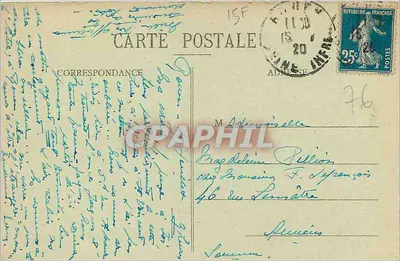 Rouen — Ogólny widok z Côte Sainte-Catherine — C. F. - 381 — Rewers