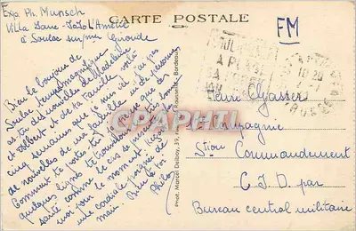 SOULAC-sur-MER (Gironde) — O Pontão e a Praia — M. D. — Verso