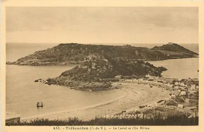 Trébeurden (C.-du N.) — O Castelo e a Ilha Millau — Edição da Livraria Central de Vot. Trébeurden