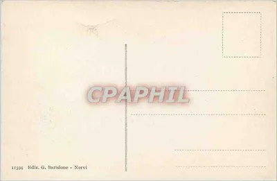 Nervi - Scogliera - Mareggiata — Editor G. Barisone, n° 11394 — Verso