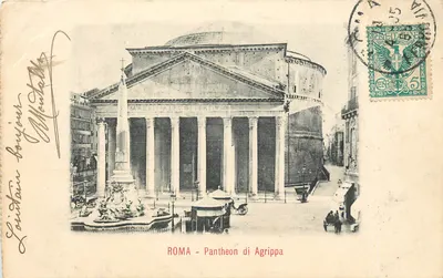 Rzym - Pantheon Agryppy — wydawca Cartolina Postale Italiana, numer serii nieodczytelny