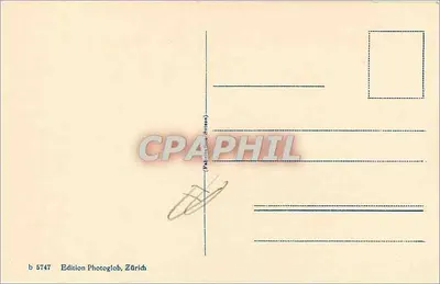 Fribourg — widok miasta z dziury w skale — Wydawnictwo Photoglob, Zurych, n° b 5747 — Rewers