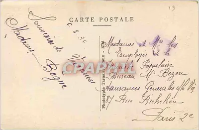 Beaulieu-sur-Dordogne (Corrèze) — Casa de Clarisse e antigo bairro do plateau — Edit. Barrière, n° P. X — Verso