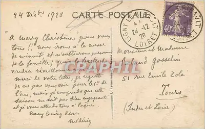 Ligny-le-Ribault (Loiret) — Zamek La Cour — wydawca D. RLEANS — Rewers