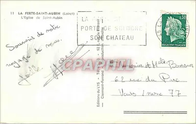 La Ferté-Saint-Aubin — A Igreja de Saint-Aubin — Éditions du LYS — Verso