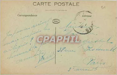 Chalons-sur-Marne — Rue Carnot e Porta Ste-Croix — Édit. Dubar Frères — Verso