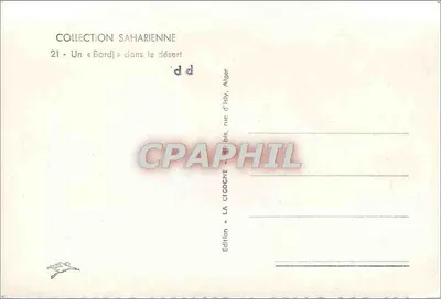 Coleção Bilhete postal moderno Saharienne um Bordj no deserto Castelo — Verso