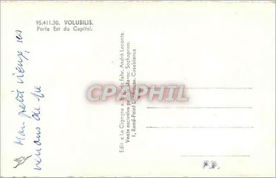 Ruiny antyczne — Volubilis, Wschodnia brama Kapituły — La Cigogne — Rewers