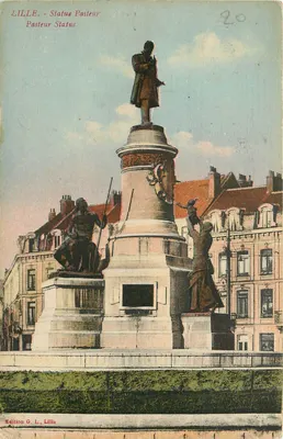 Lille - Estátua de Pasteur — Edição G. L., Lille, n°20