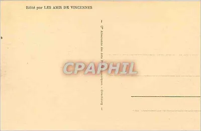 Vincennes - Widok na donjon z ulicy Avenue du Polygone — Wydawnictwo LES AMIS DE VINCENNES — Rewers