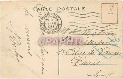 NANTES — Theater Graslin und Straße Crébillon — Verlag Paris — Rückseite