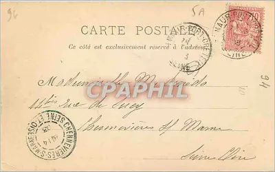 La Varenne-Chennevières — Widok na Marne — P. Marmuse, Paryż, nr 10 — Rewers