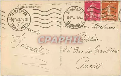 Saint-Nazaire — La Plage de Ville-ès-Martin — Adia, n°242 — Verso