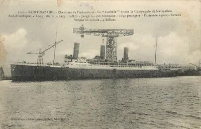 O "Lutetia" em Saint-Nazaire — Estaleiros da Atlântida — 1915