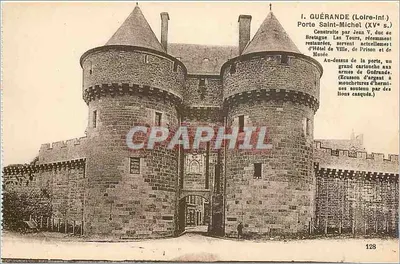 Guérande (Loire-Inf.) — Porta Saint-Michel (século XV) — F. Chapeau, Nantes, n° 128