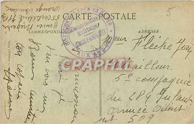 Paris — O Hotel de Ville — Editor (B.D.) n°4037 — Verso