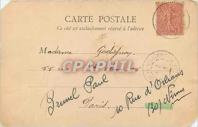 Paris — La Gare du Nord — éditeur B. F., PARIS, n°71 — Achterkant