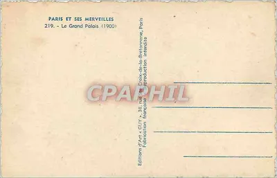 Het Grote Paleis — Parijs — Edities van Kunst « GLIV » — Achterkant
