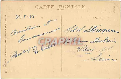 Grenoble — Ogólny widok — Rzeka Isère i Alpy — Wydawnictwo Maif-Martinotto Frères — Rewers