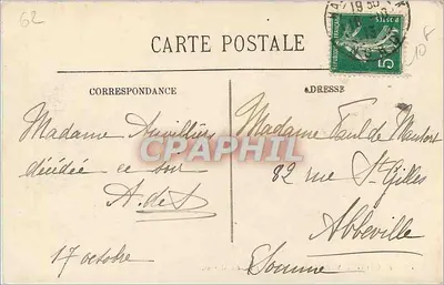Boulogne-sur-Mer — A Capela das Marinhas — Editor não identificado, n° 73 — Verso