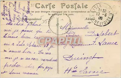 L'Isle-Adam (S.-et-O.) — O Grande Ponte — editor não identificado, número de série não visível — Verso