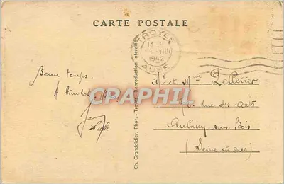 Troyes (Aube) — Siatka Szpitala (Mon. hist.) — Ch. Granddidier, Fot. - Reprodukcja — Rewers
