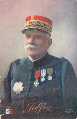 Geral Joffre — retrato militar — Fot. H. Manuel, Paris