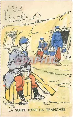 A sopa na trincheira — cena de guerra — Imp. Ch. Cornu, 17, rue Mariel, Paris