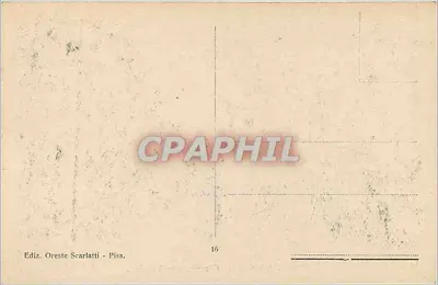 Pisa — Wnętrze Camposanto Vecchio — wydawca Oreste Scarlatti, nr 16 — Rewers