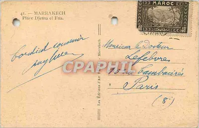 Place Djema el Fna — Marrakech — Les Éditions d'Art Maroc — Rewers