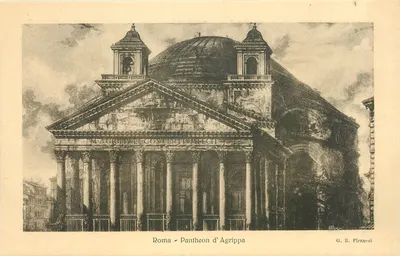 Rzym — Pantheon Agryppi — rysunek G. B. Piranesi