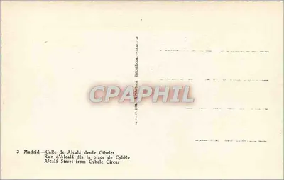 Madryt — ulica Alcalá od Cibeles — widok z placu Cibeles — Rewers