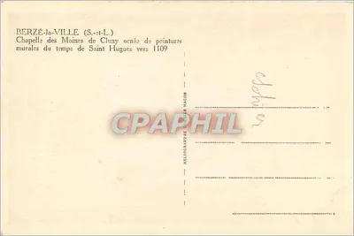 Berzé-la-Ville (S.-st-L.) — Cappella dei Monaci di Cluny decorata con affreschi dell'epoca di San Ugo intorno al 1109 — Héloïse Gravier Nacon — Verso