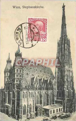 Viena, Stephanskirche — vista da igreja gótica — editor W.D.W.I.