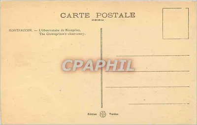 Montfaucón — A Observatórios do Kronprinz — Edição Verdun — Verso