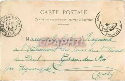 Versailles - Hameau de Marie-Antoinette - O Moulin — Fototipia A. Bergent e Filhos, Nancy — Verso