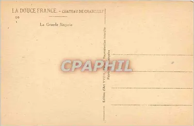 Zamek Chantilly — La Grande Singérie — Wydawnictwo Art YVON — Rewers