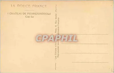 Castelo de Pierrefonds — Oise — Edições de Arte 'Douce France' — Verso