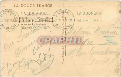 La Bourboule (Puy-de-Dôme) — widok na Plateau de Chalmettes — Wydawca Yvon, nr 17 — Rewers