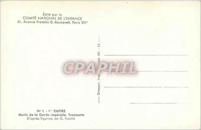 Marin de la Garde impériale — Trompette — Edito dal Comitato Nazionale per l'Infanzia, n° 1 - 1er Impero — Verso