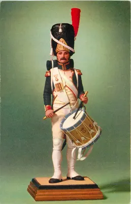 Grenadeiro de pé da Guarda Imperial — Tambor — Editado pelo COMITÉ NATIONAL DE L'ENFANCE, N° 2 - 1º Império