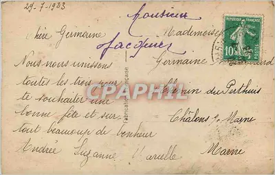 Lächelnde junge Frau — Portrait — Bleur 239 — Rückseite